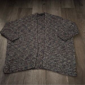 Lane Bryant Oversized Metallic Open Front Cardigan